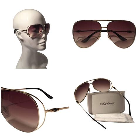 ysl gold aviators|oversized ysl sunglasses.